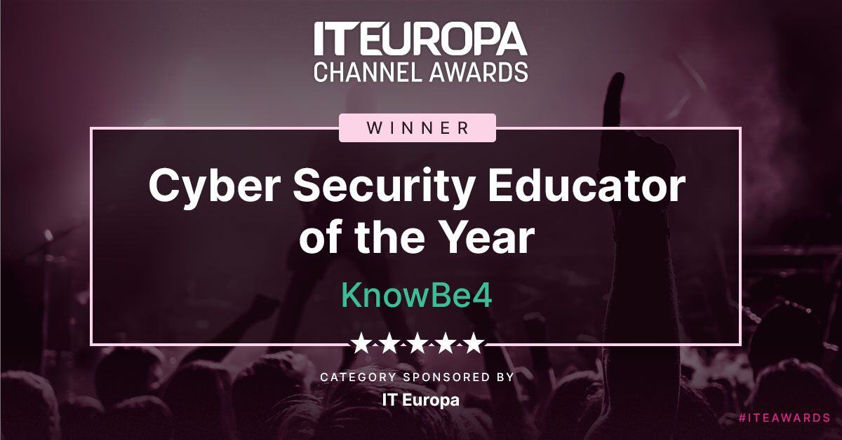 KnowBe4 wird bei den IT Europa Awards 2024 als Cyber Security Educator of the Year ausgezeichnet